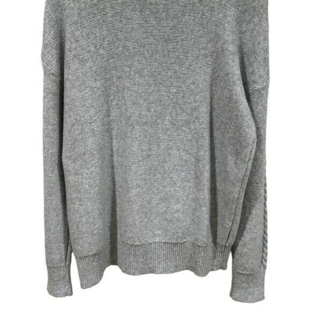 Halogen Wool Blend Turtle Neck Beaded Knit Sweater Holiday Cozy‎ Cabincore MP